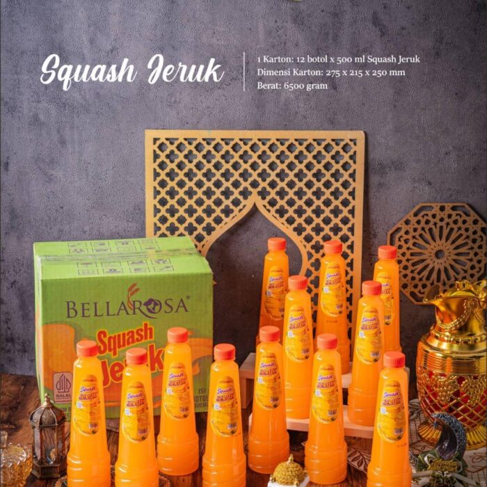 🍊 Paket Bellarosa Sirup Squash Jeruk – 12 Botol